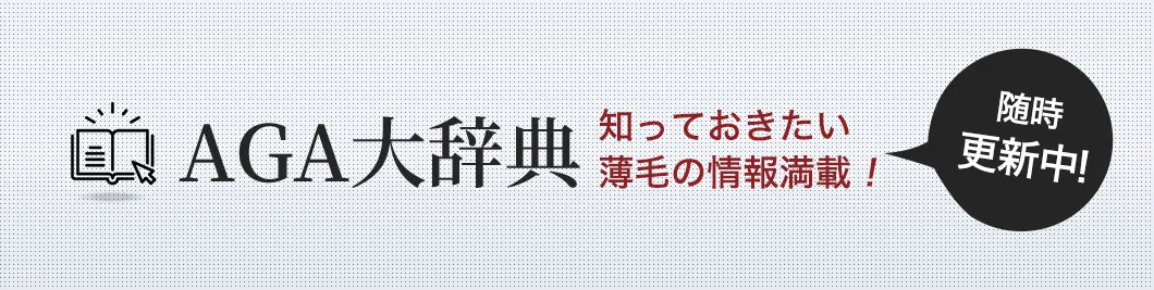 AGA大辞典 知っておきたい薄毛の情報満載！